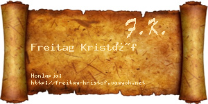 Freitag Kristóf névjegykártya